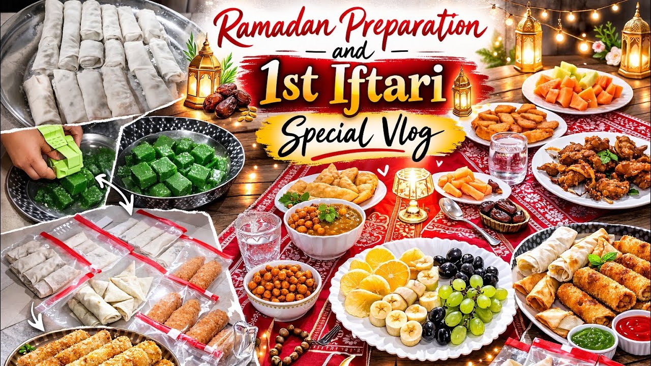 Ramadan Preparation & 1st Iftari Special Vlog | Full Iftar Setup at Home