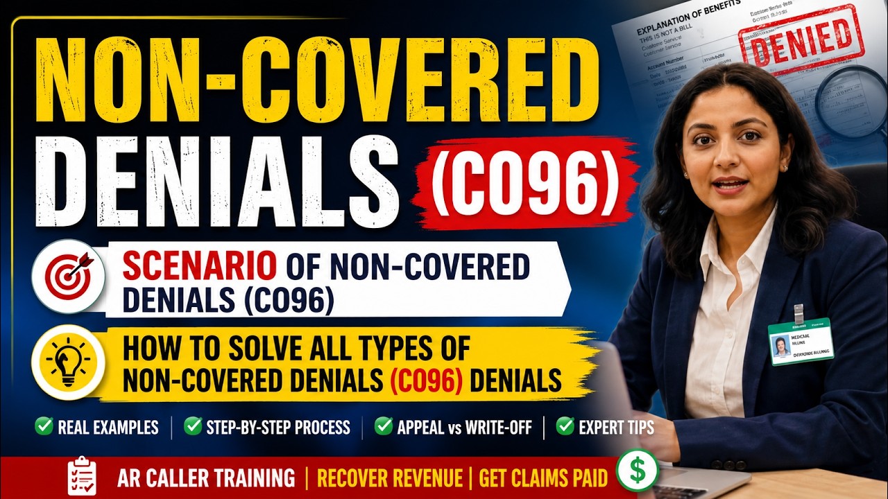 CO-96 Denial (Should I Appeal, Write-Off or Do something else) 8 Steps to Handle Non-Covered Denials