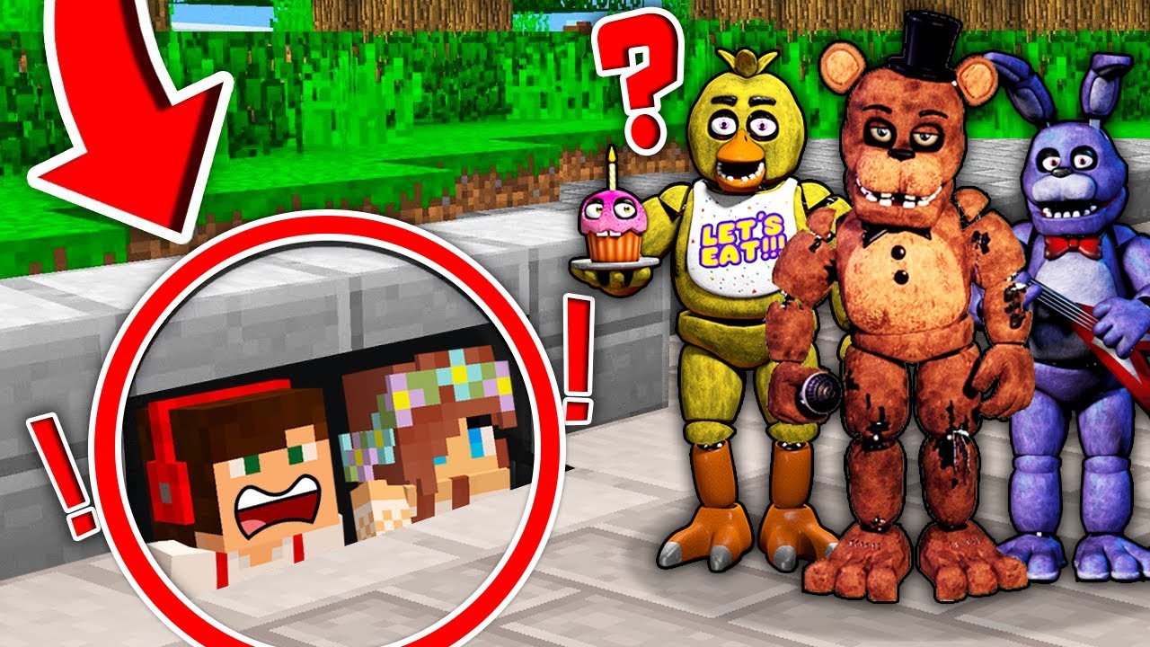 TAJNA KRYJÓWKA PRZED ANIMATRONIKAMI FNAF W MINECRAFT?! GPLAY & LUMI