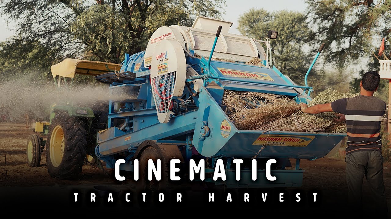 Tractor Harvest &ndash; Sony a7c Cinematic Video | Cinematography &ndash; Mustard & Wheat | Azay Photography