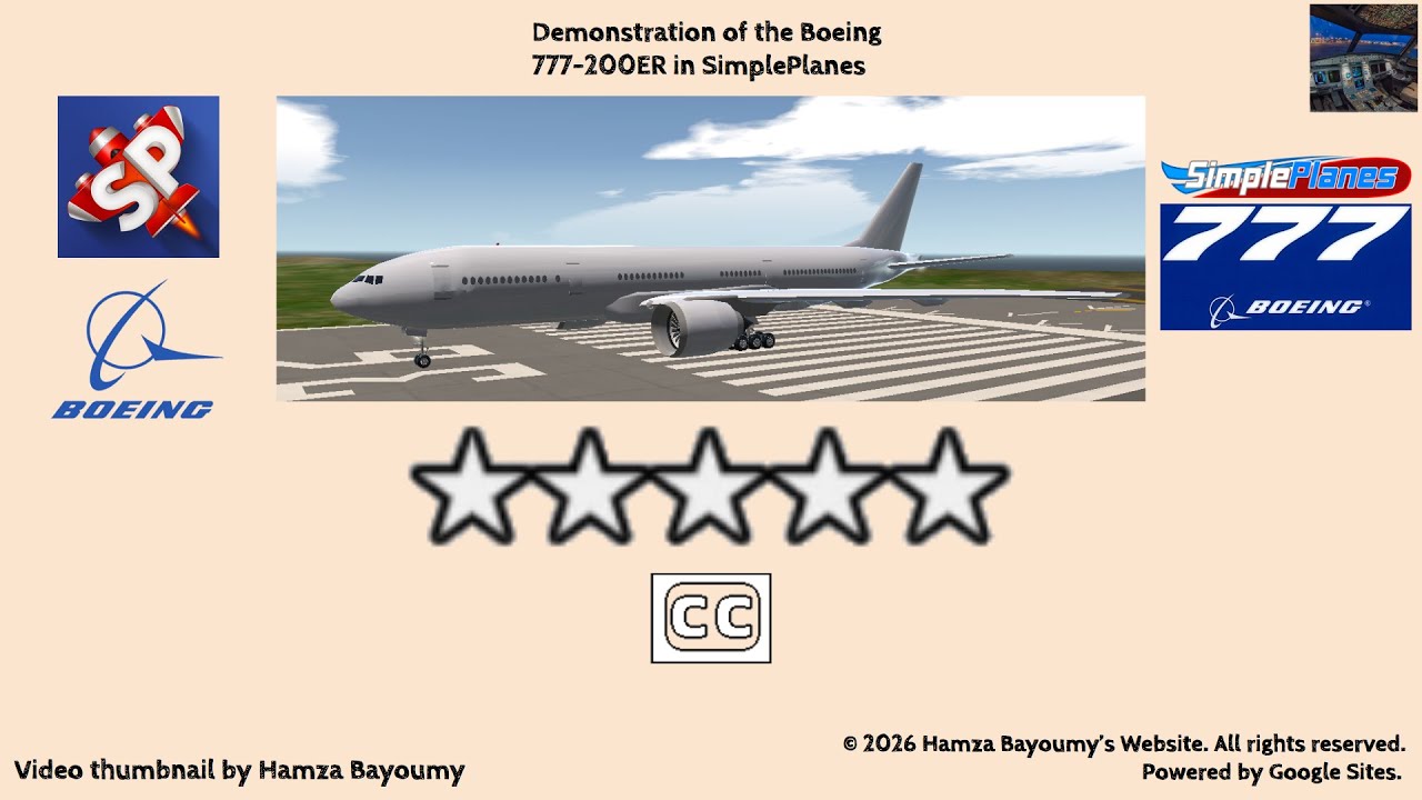 Demonstration of the Boeing 777-200ER in SimplePlanes