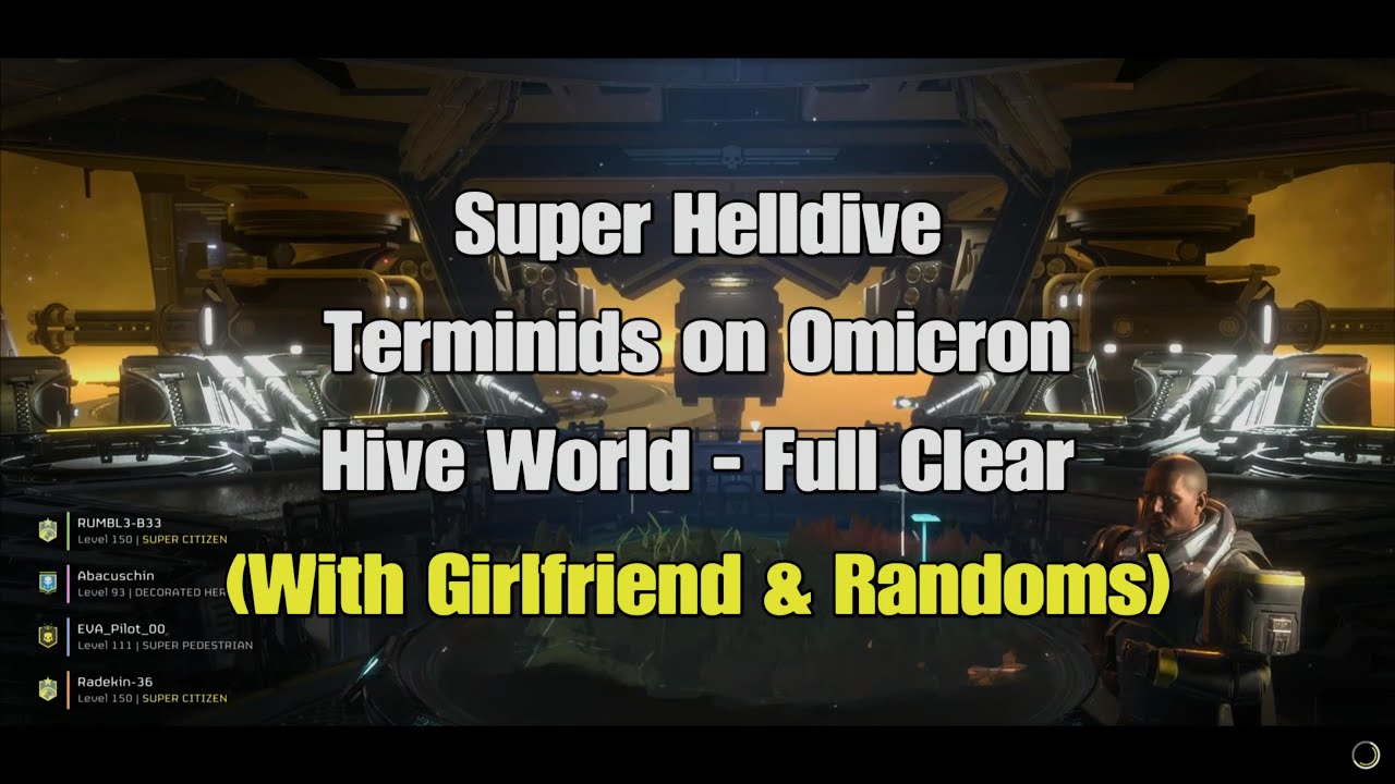 Me, My Girlfriend, and 2 Randoms | Super Helldive, Terminid Hive World, Full Clear with Exosuits