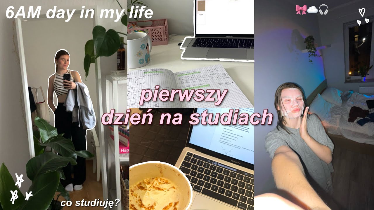 MÓJ PIERWSZY DZIEŃ JAKO STUDENTKA 🎀🎧| *vlog*