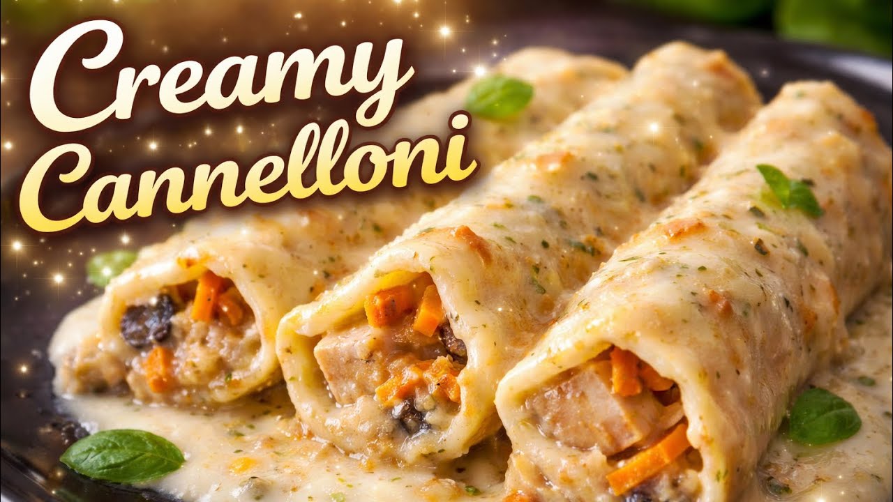 ASMR Creamy Cannelloni with Vegetables & Tofu 🥕✨ Baked in Bechamel Sauce