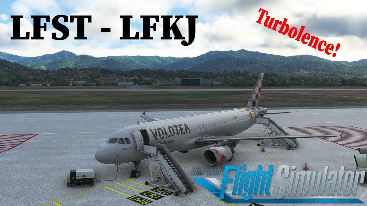 MSFS | Fenix A320 | LFST-LFKJ | Turbulent Approach and TO/GA Takeoff! | Stunning Graphics!