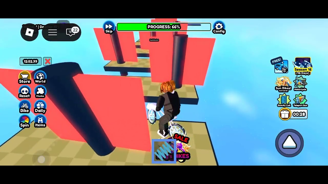 My first day in obby but you r on a bike #like #subscribe #share 