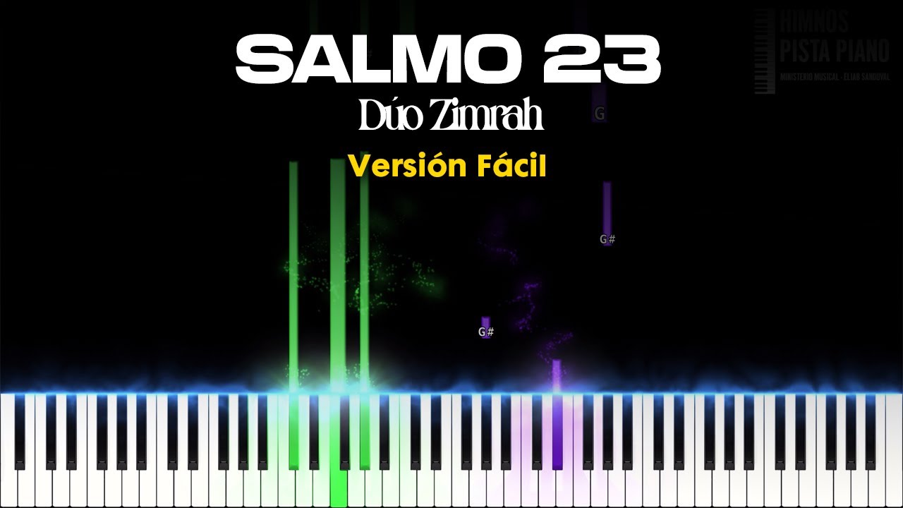 Salmo 23 - Dúo Zimrah | Easy Piano Tutorial + Partitura