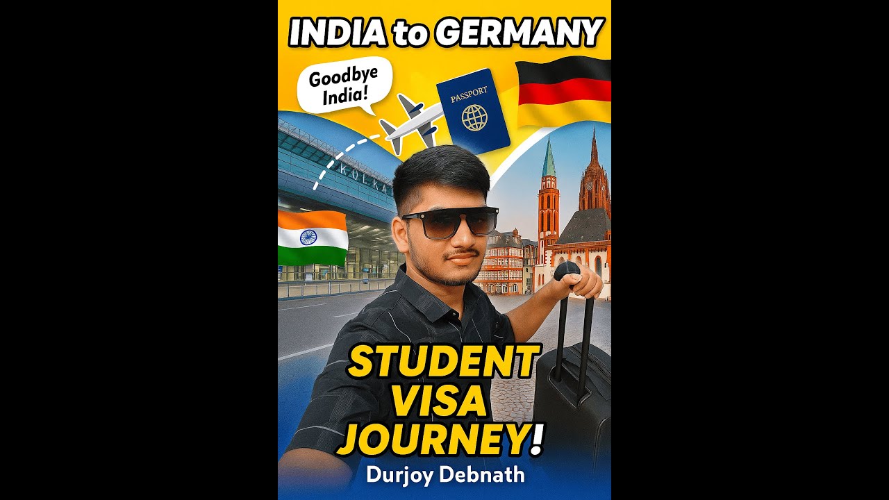 India to Germany Travel mini vlog | Kolkata to Frankfurt | German Student Visa |