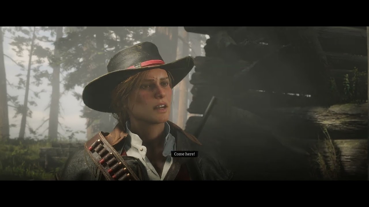 John and Sadie go on a bounty hunt against a gigantic bear - Red Dead Redemption 2