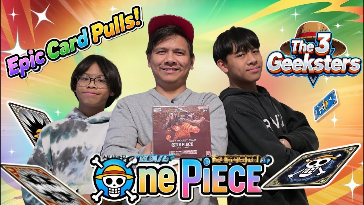 The 3 Geeksters’ First One Piece Card Opening! | Family Pack Battle OP-02 to OP-09!