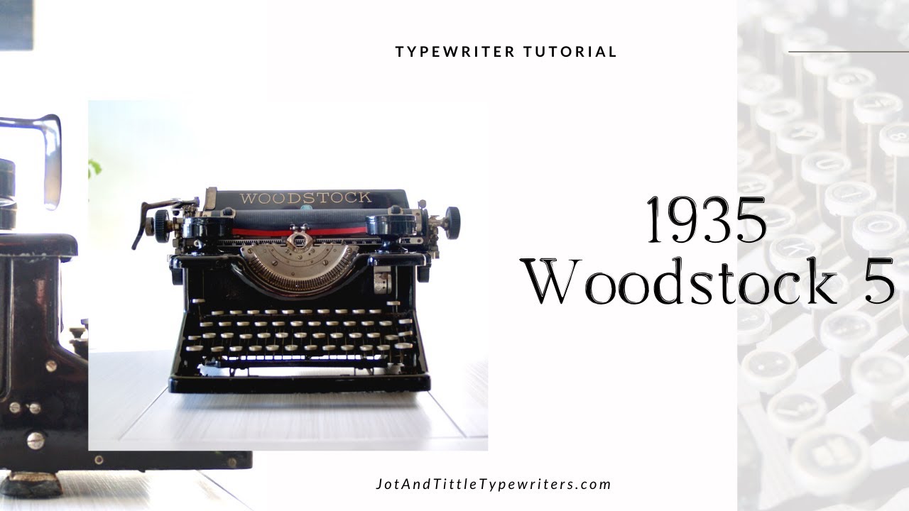 1935 Woodstock 5 Antique Typewriter | Demo Video