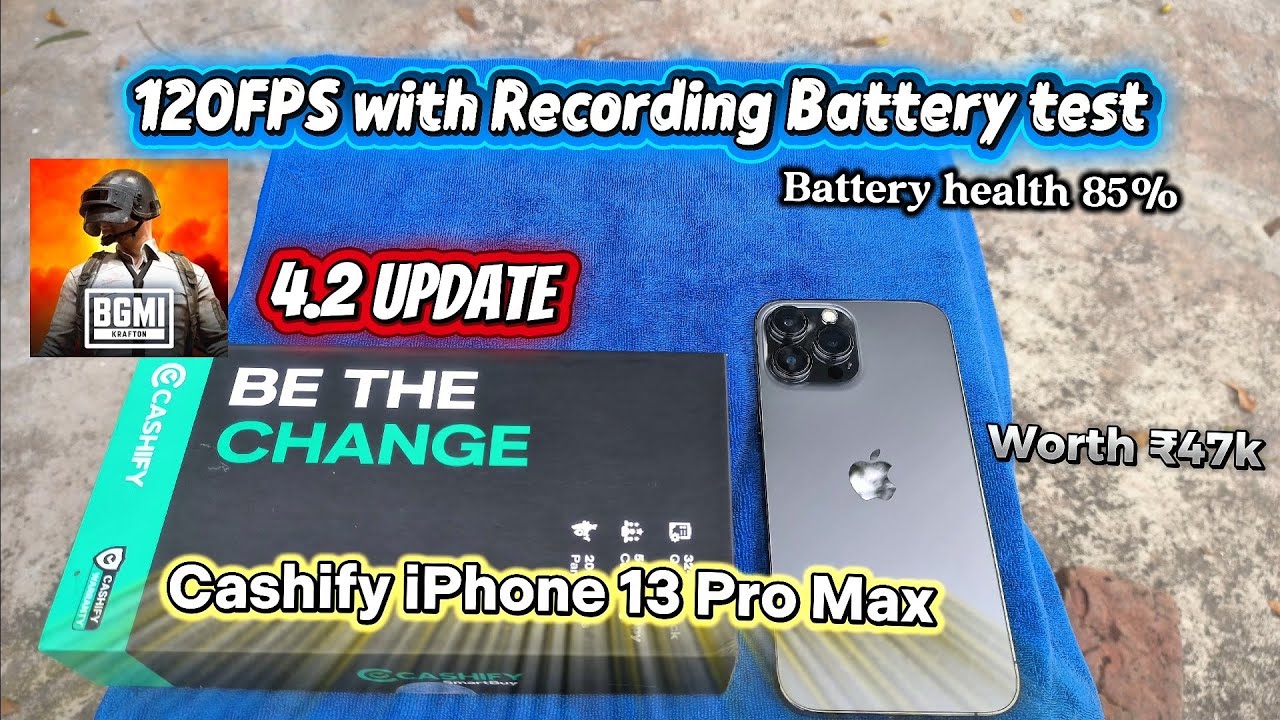 Cashify 13 Pro Max BGMI 4.2 Update 🔥 120Fps with Recording|| 2026 Battery test 1hr 