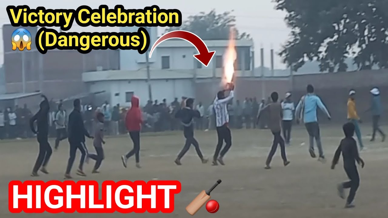 🔥Cricket Highlights 🏏😱Celebrating the Victory in a Dangerous way ! Cricket Turnament 