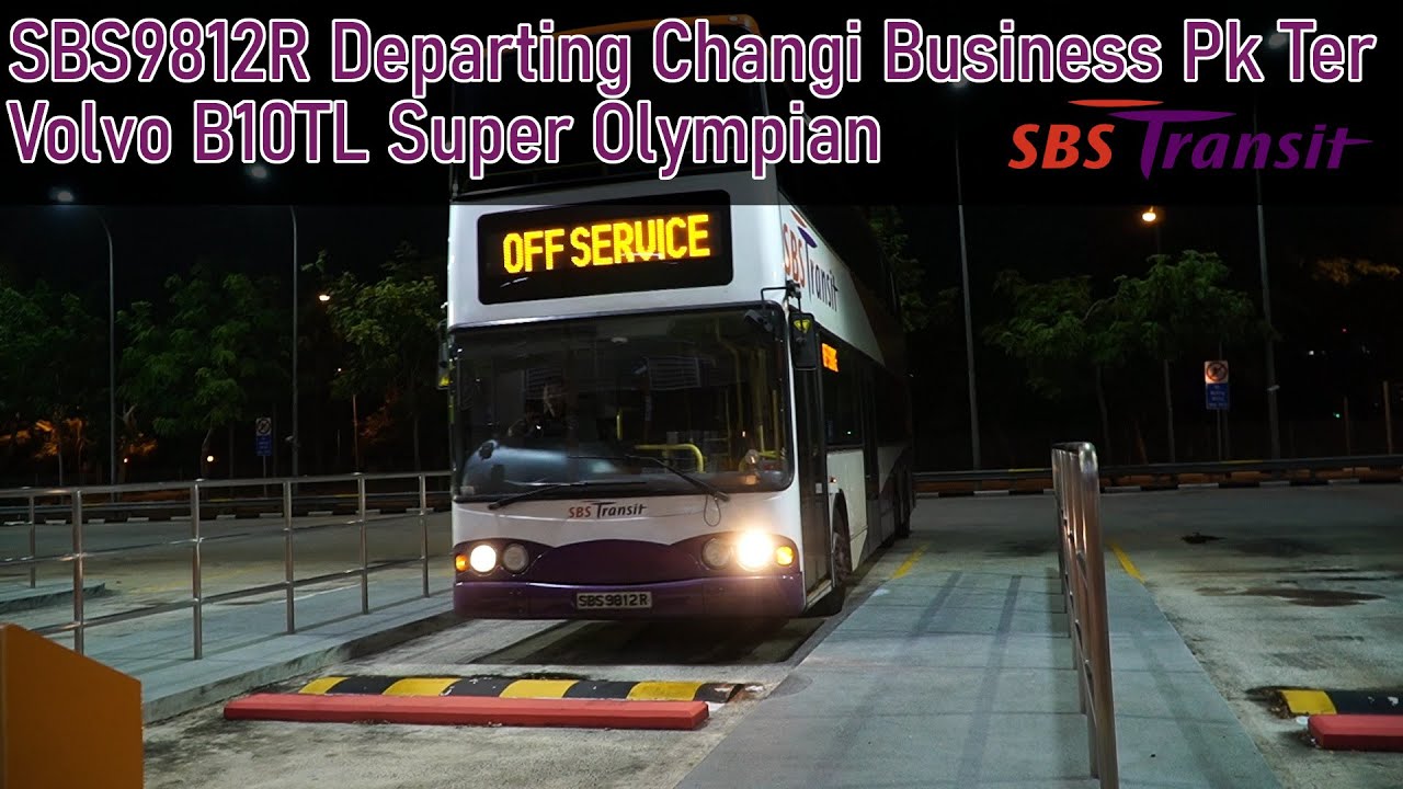 SBS Transit Volvo B10TL Super Olympian (SBS9812R) Departing Changi Business Park Bus Terminal