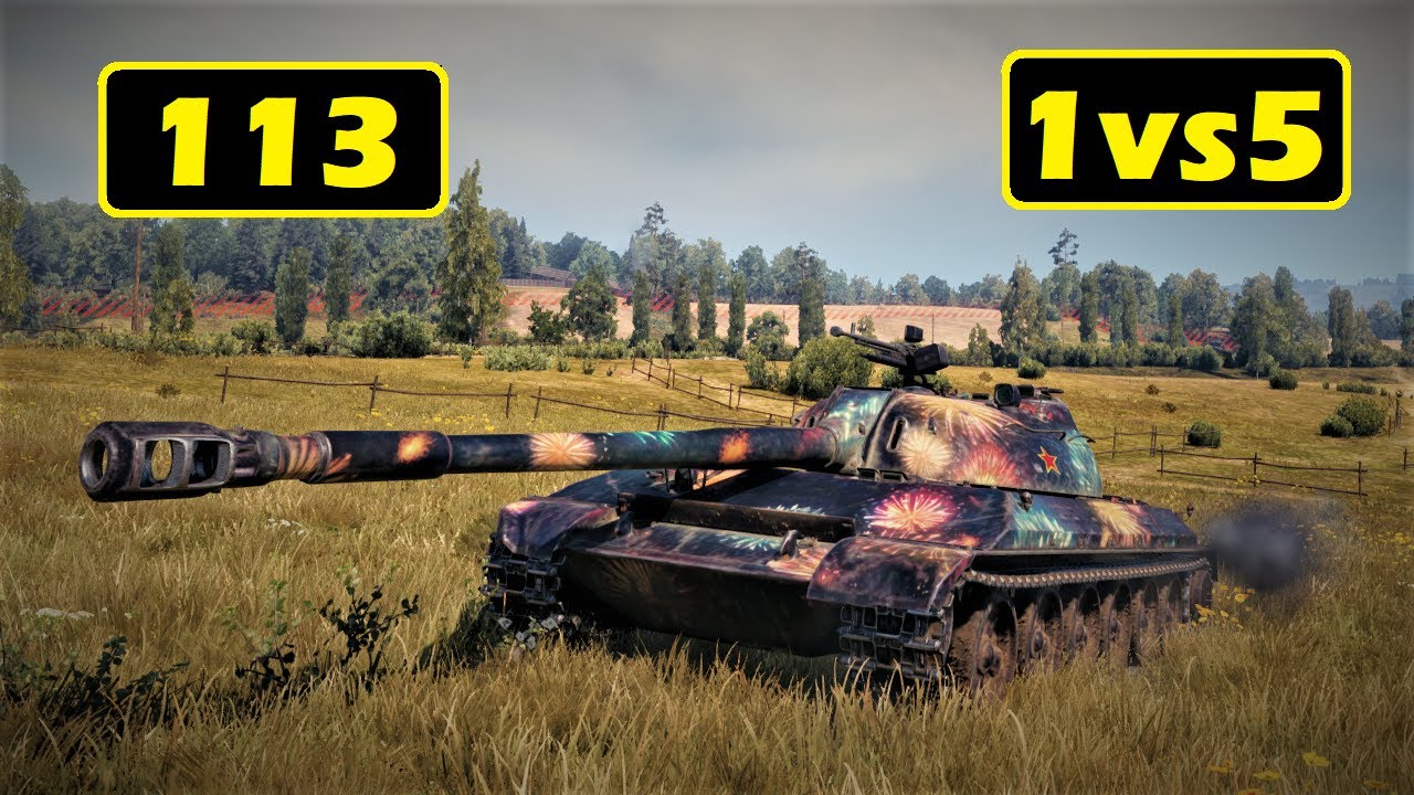 113. 1vs5 carry. 9.3k dmg, 8 kills. World of Tanks Top Replays.
