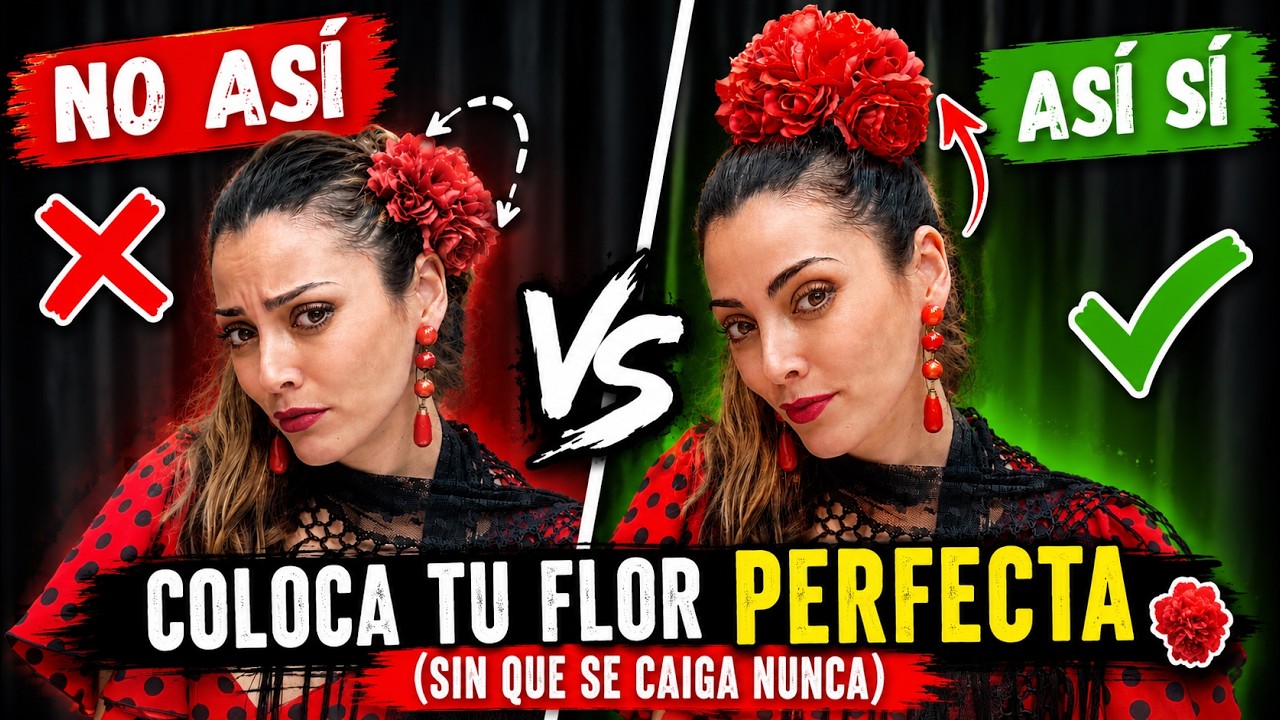 Como ponerse la FLOR de flamenca