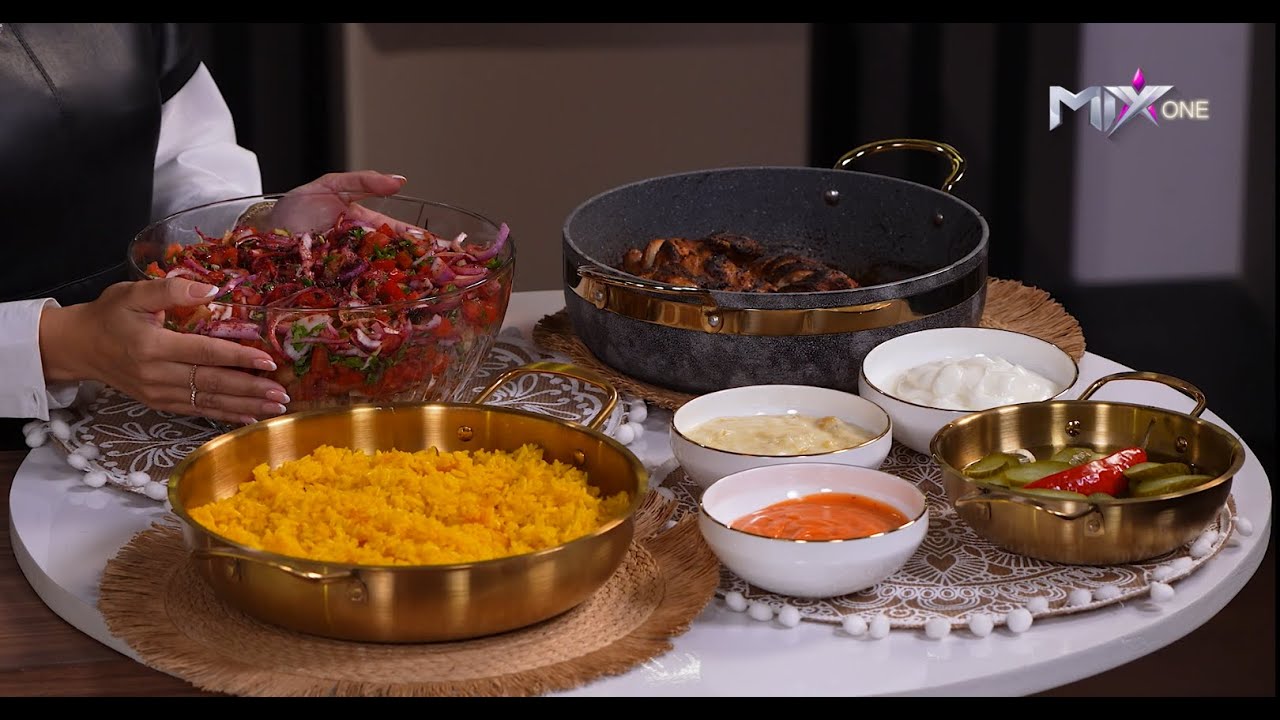 فرخة شاورما..أرز المطاعم الأصفر..الثومية الأصلية..سلطة الشاورما|شيف سارة عبد السلام|مطبخMix | حلقة 5