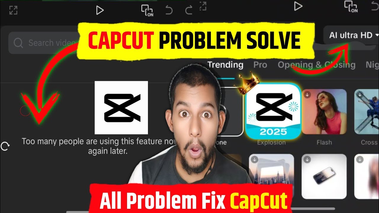 Too many people are using this feature now ! Capcut issue 2026