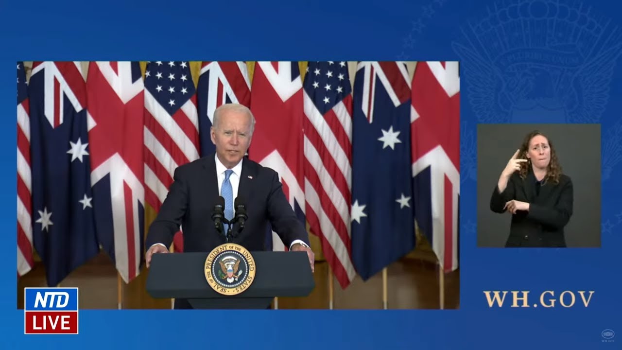 LIVE: Biden Announces New National Security Initiative With Australia and UK | NTD