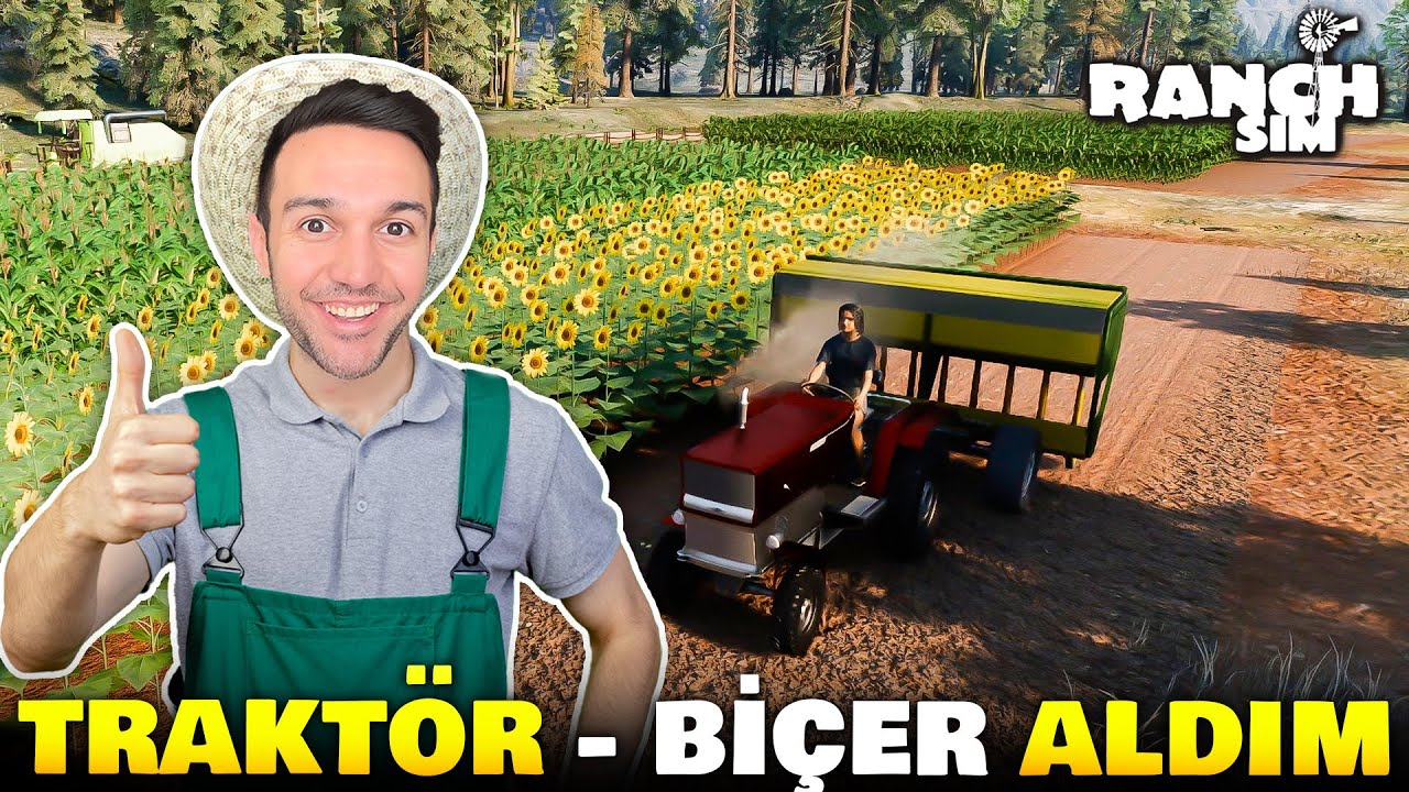 Traktör, Biçer, Mibzer, Römork Aldım!! Tarla Rehberi - Ranch Simulator | Türkçe 12. Bölüm