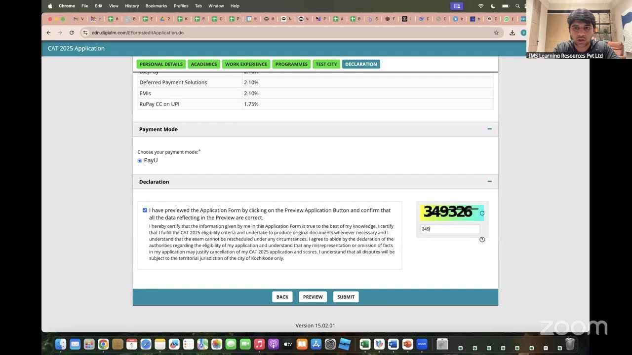 CAT 2025 Form Filling Session