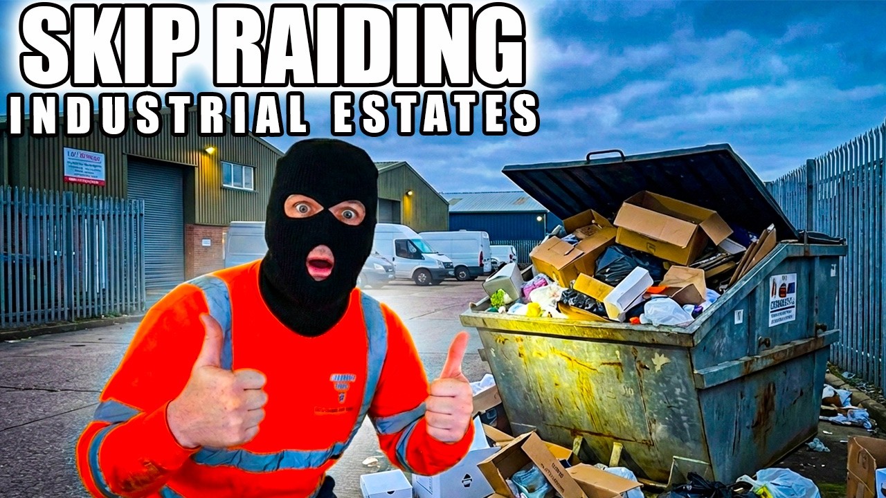 DUMPSTER DIVING UK INDUSTRIAL ESTATE SKIP RAIDING😲WHAT WILL I FIND?