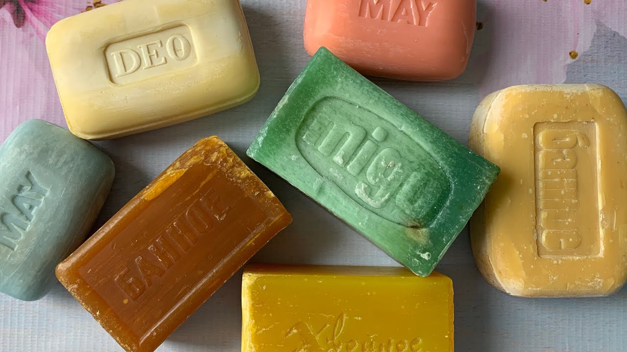Сет с сухим ретро мылом| Cutting dry soap ASMR