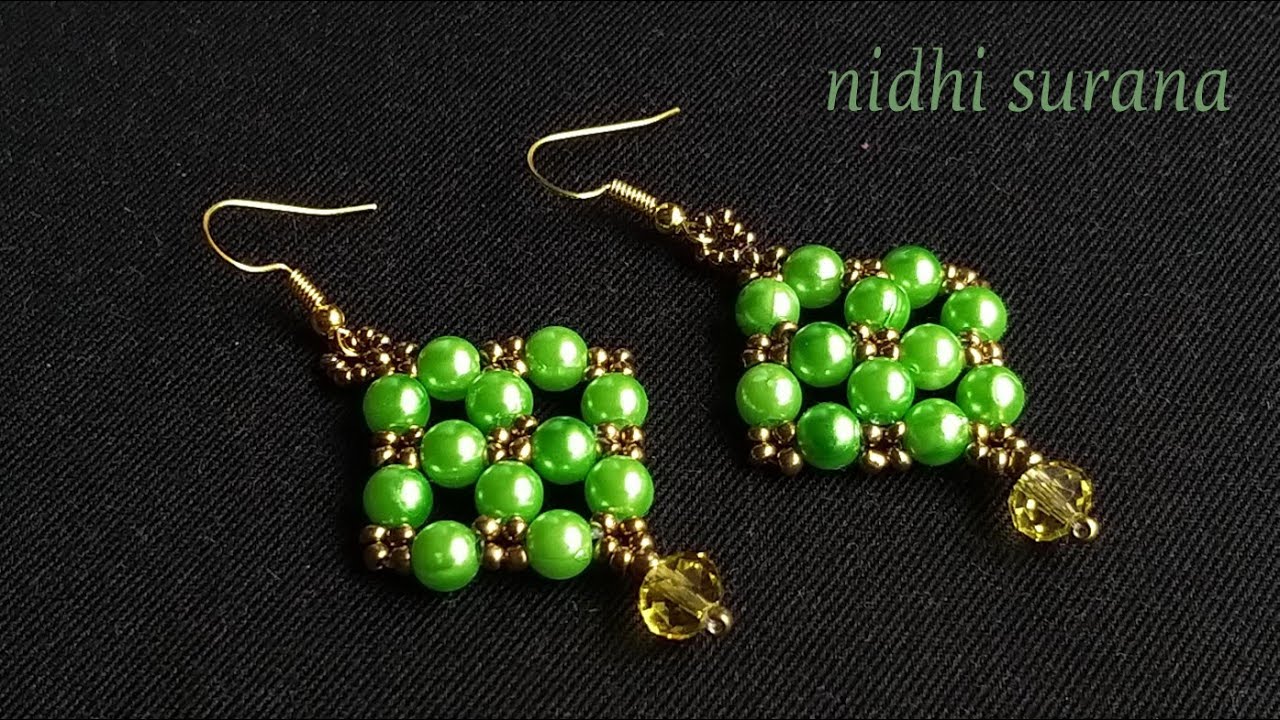 👌 Beaded Earrings || how to make (0202)