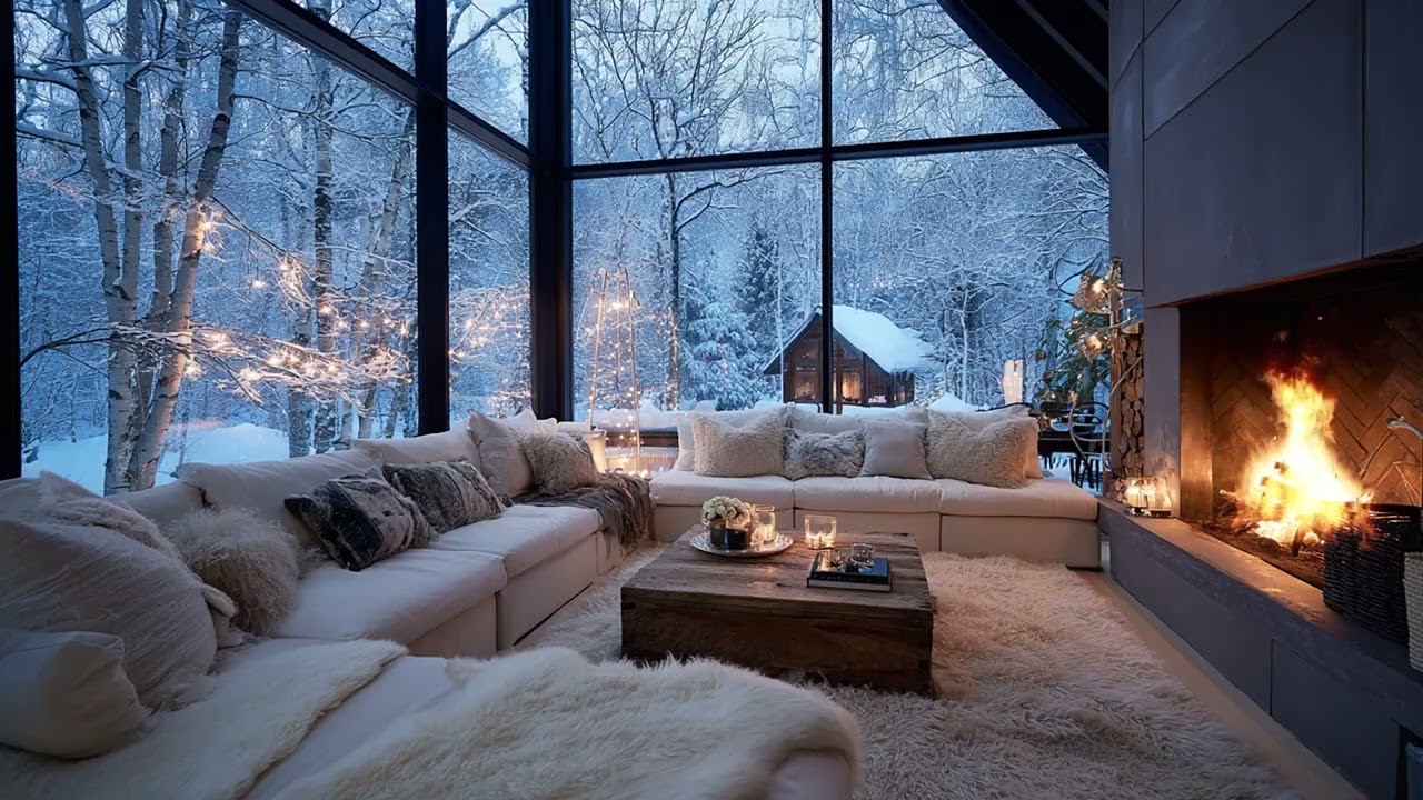 Deep Sleep & Cozy Fireplace Piano 2026 🔥 3 Hours Peaceful March Cabin for Focus & Sleep