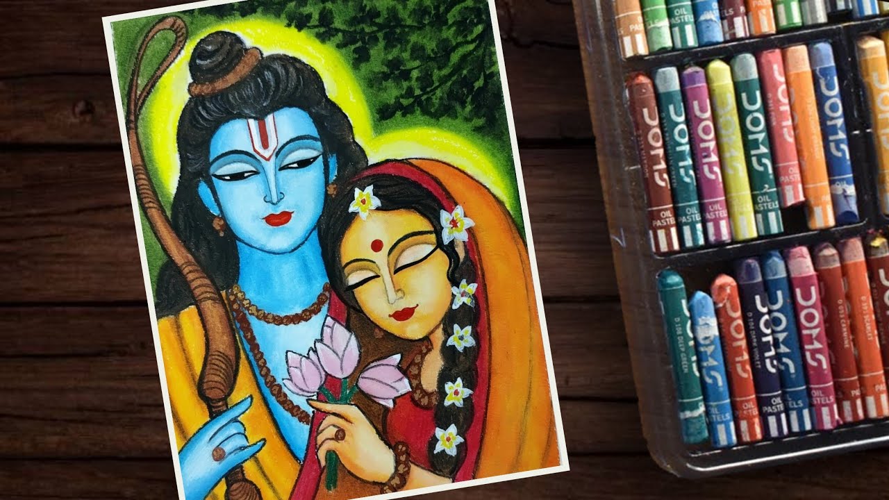 Lord Shree Rama Drawing for beginners | Ram Sita drawing easy | Ram Navami Special Drawing