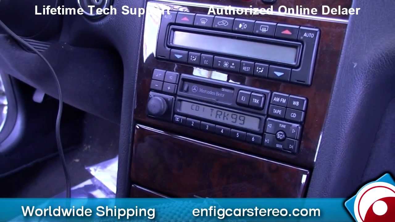 97 Mercedes E Class AUX input Installation and Demonstration