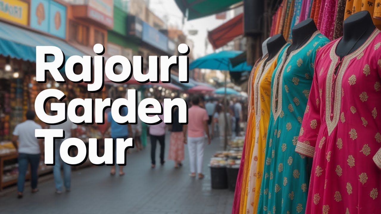 WALKTOUR of Rajouri Garden Market in NEW DELHI