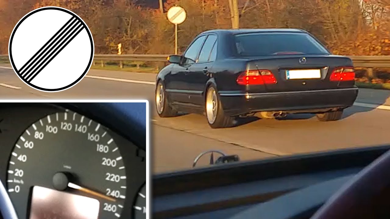 Mercedes W210 E430 vs W211 E350 100-245 kph Autobahn Race Acceleration