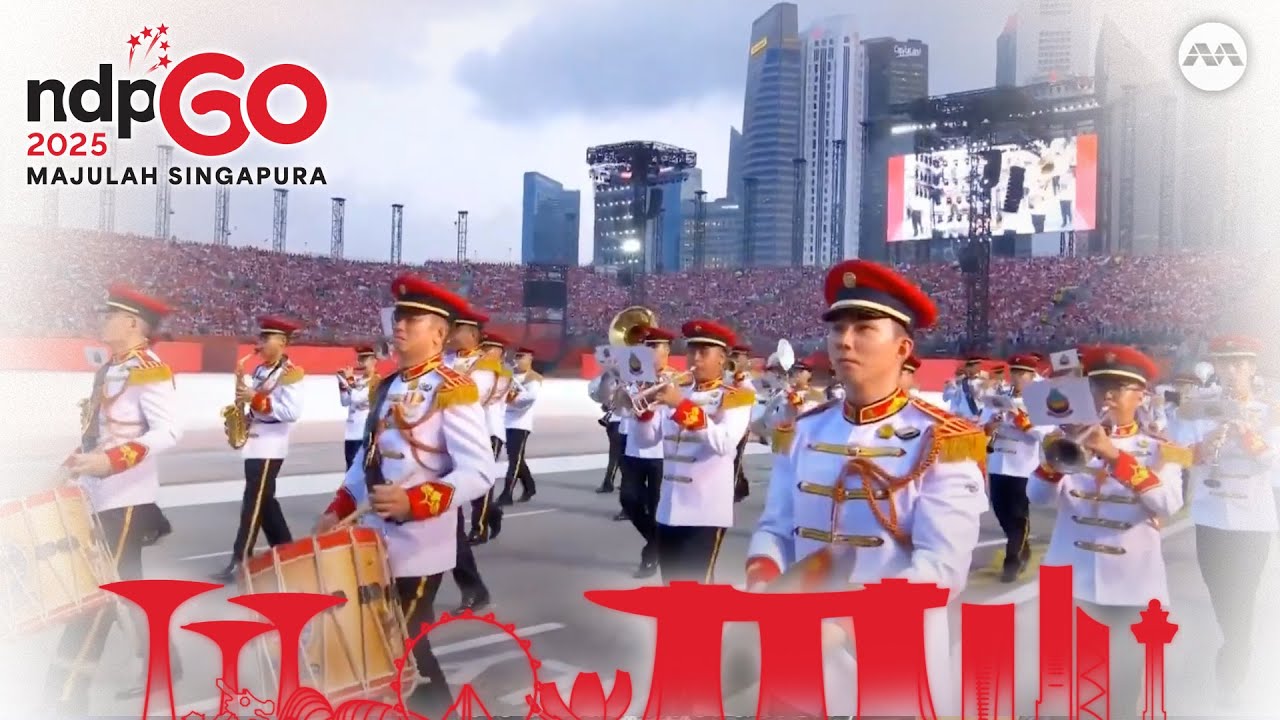 Combined Military Band comprising members from SAF, SPF, NCC and NPCC | National Day Parade 2025