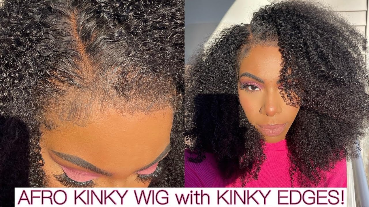 WHOA! 😲THIS WIG COULD FOOL ANYONE! AFRO CURLY HD LACE WIG with KINKY EDGES! READY TO WEAR⎪OMGHERHAIR
