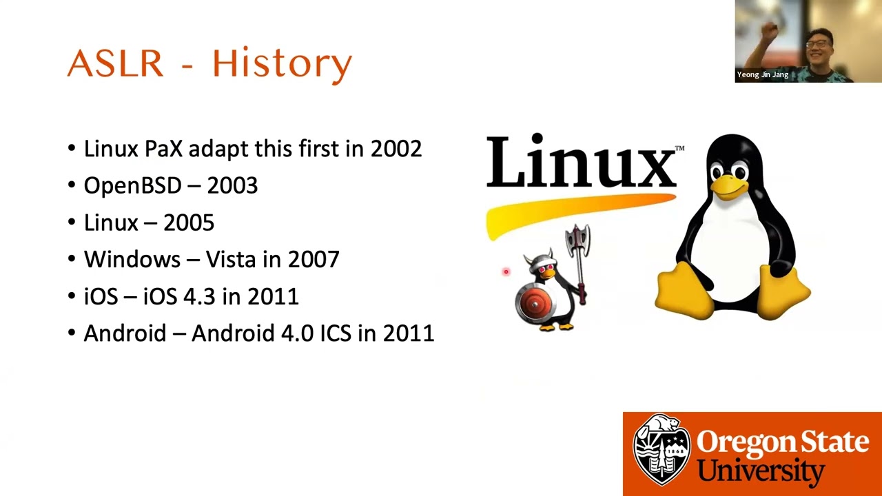 CS499/579 Winter 2023 Cyber Attacks and Defense Lecture 9 -- Address Space Layout Randomization