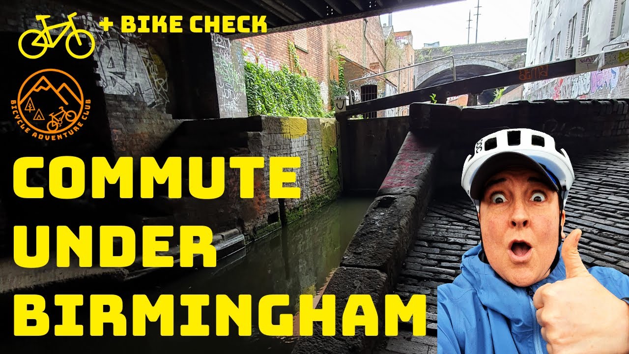 Riding underneath Birmingham on the old canal, plus more traffic and a bike check.