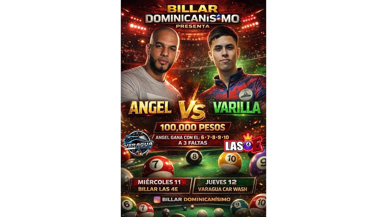 ÁNGEL VS VARILLA DA 678910 CARRERAS A 13