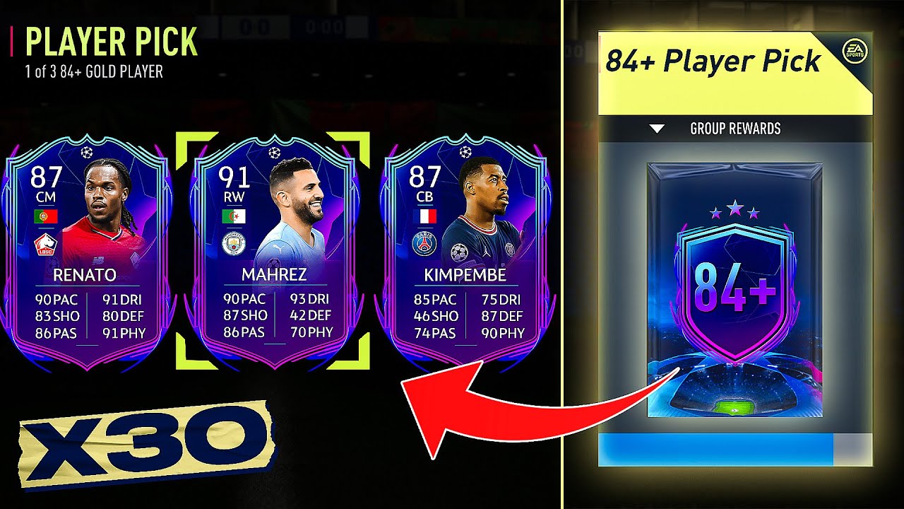 FIFA 22 30 x Guaranteed 84+ RTTF Player Pick Packs!