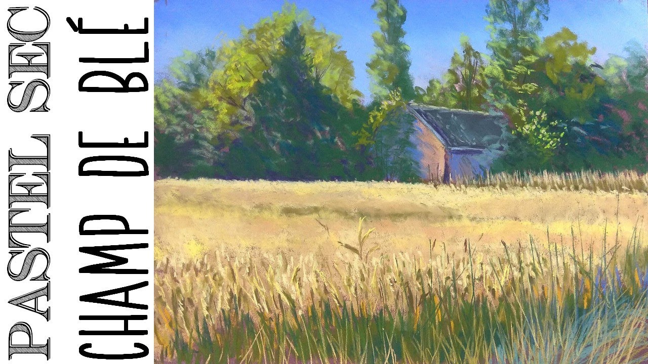 🌾 Pastel sec : Le champ de blé