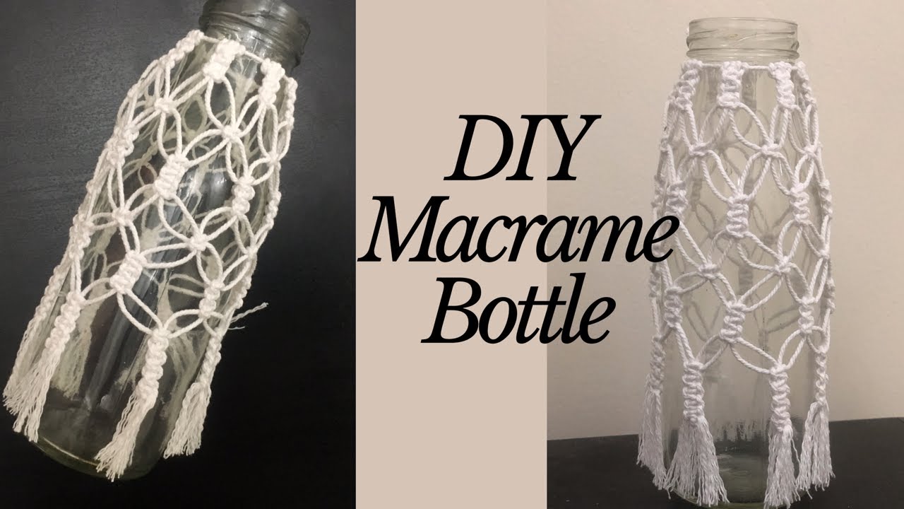diy jute knotted bottle / glass bottle decoration ideas easy and simple/ best out of waste/ recycle