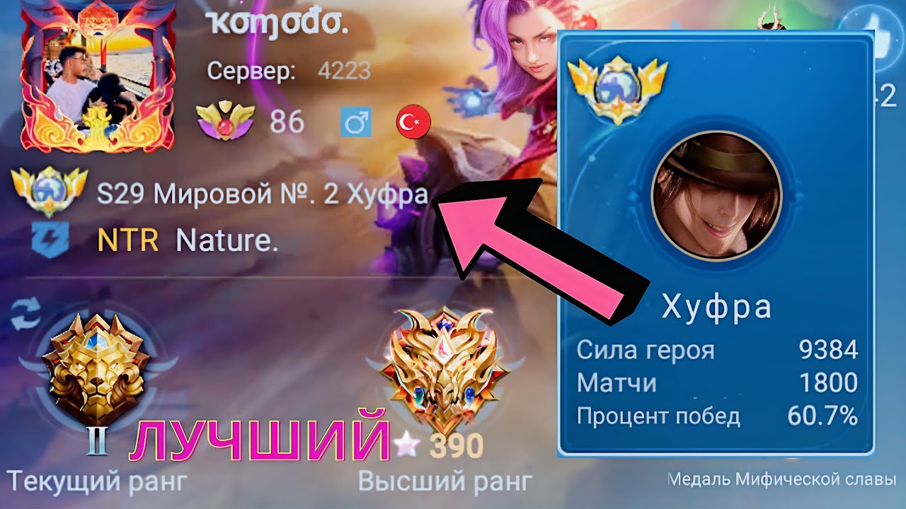 ТОП 1 МИРА ХУФРА / ЕГО БОЯЛИСЬ ВСЕ/ MOBILE LEGENDS