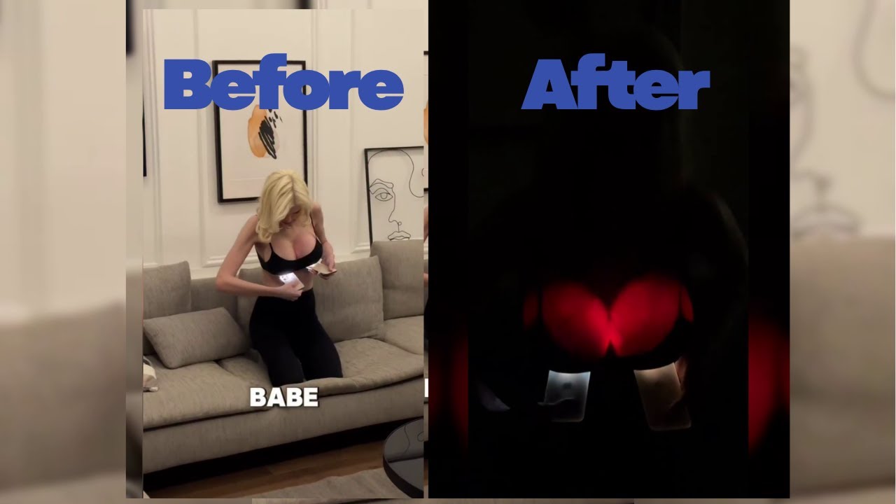She made her t*ts glow!
