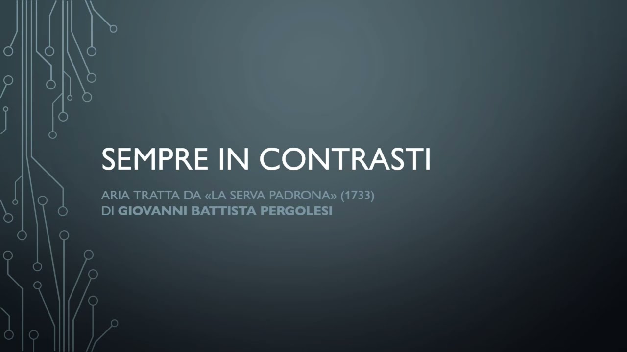 Giovanni Battista Pergolesi - Sempre in contrasti, aria (score)