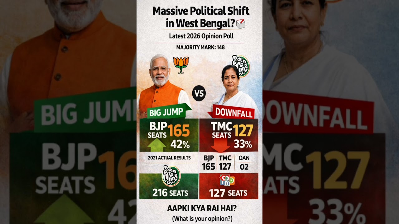 West Bengal Opinion Poll 2026: Big Shock for TMC? Who will win?