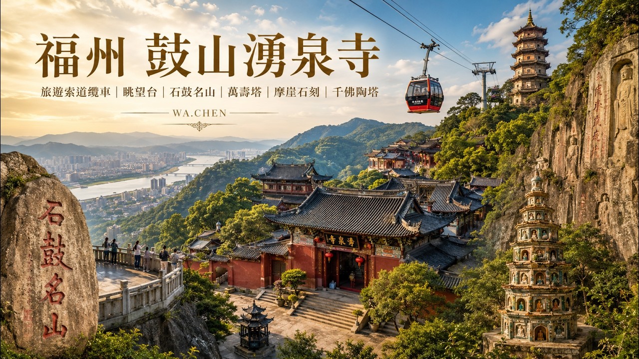 #福州 #鼓山 #湧泉寺 #旅遊索道 #纜車 #眺望台 #石鼓名山 #萬壽塔 #摩崖石刻  #千佛陶塔