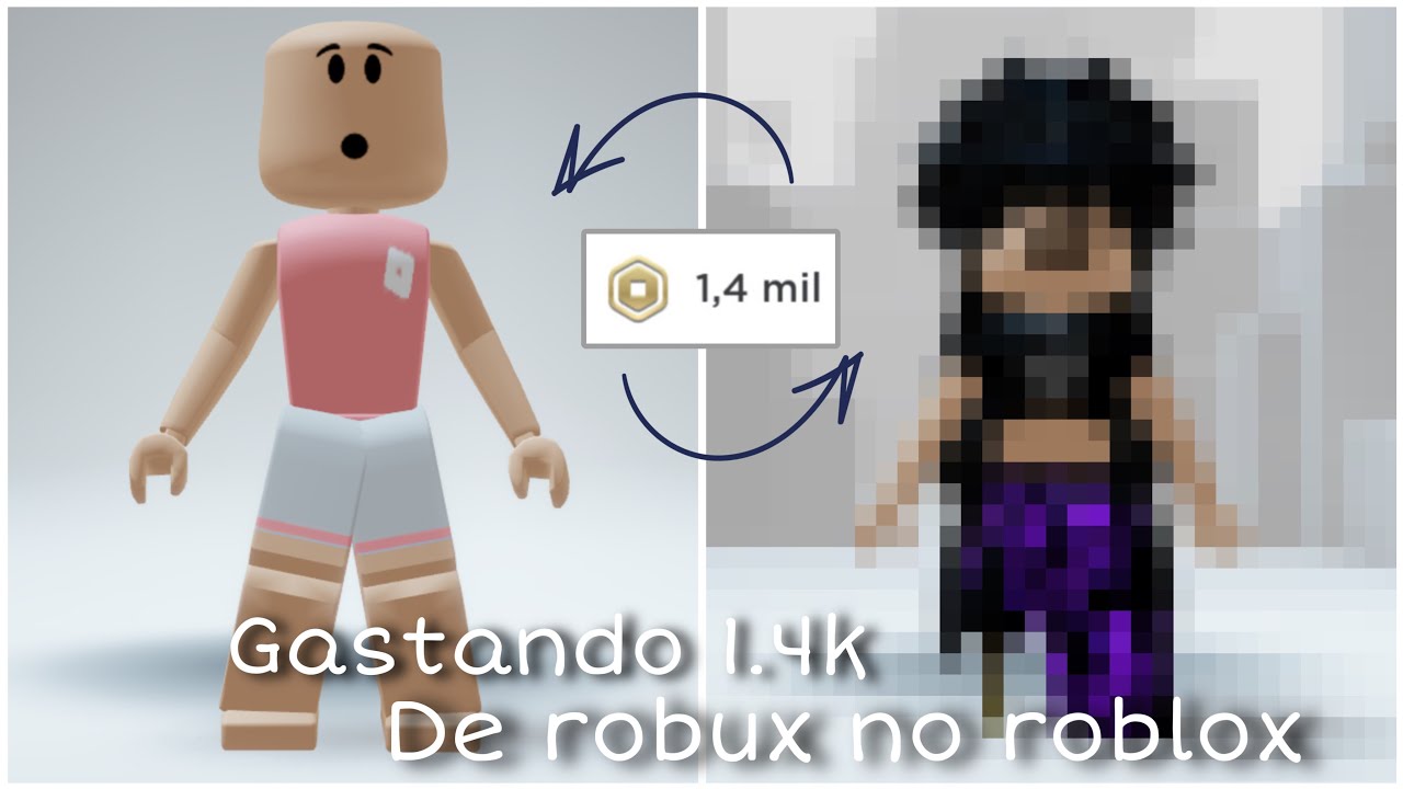 Gastando 1.4k de robux no roblox | Gabizinha