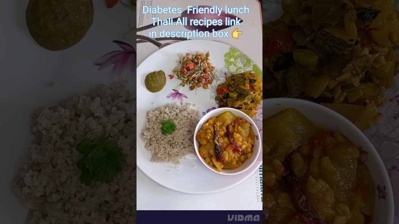 Diabetes Friendly lunch Thali #shorts #food #youtubeshorts