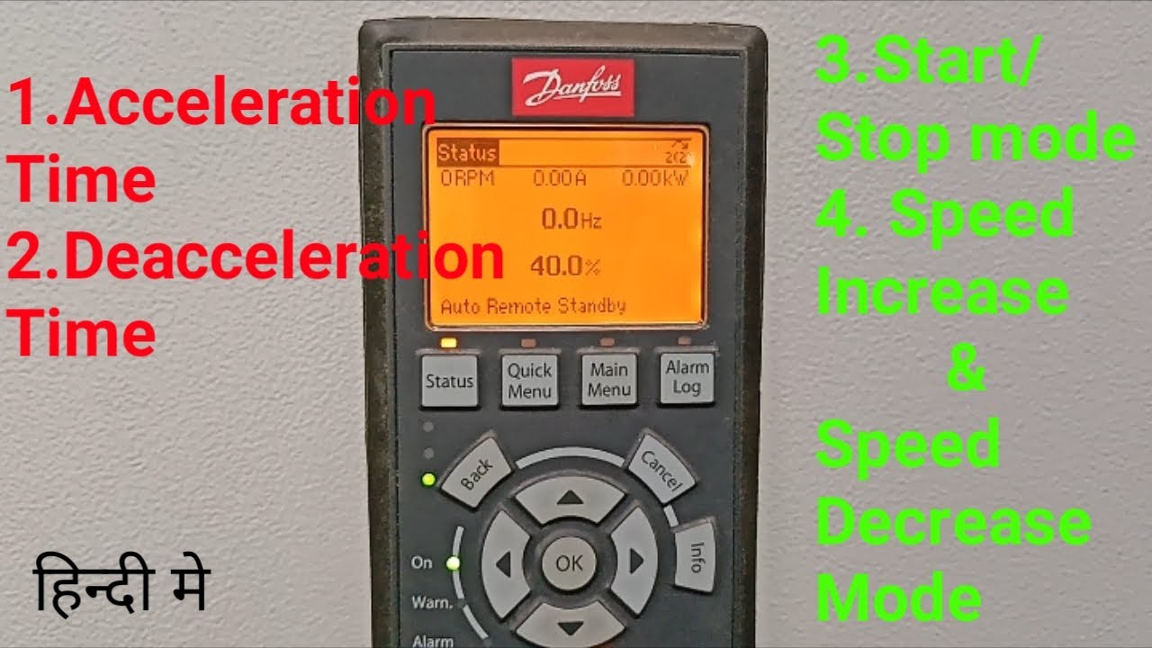 Danfoss Drive Programming || Start/ Stop || Speed up & Speed Down