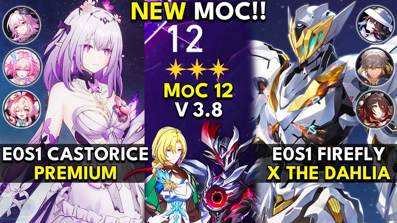 NEW Memory of Chaos Floor 12 (3 Stars) | E0S1 CASTORICE & E0S1 FIREFLY | Honkai: Star Rail 3.8